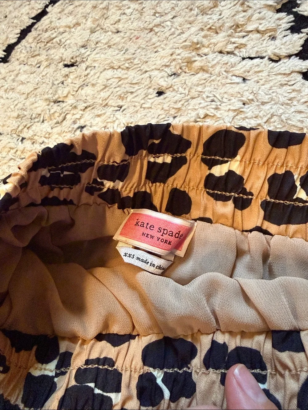 Women’s Leopard Print Pleated Midi Skirt Set- skirt and shirt - Black on Tan